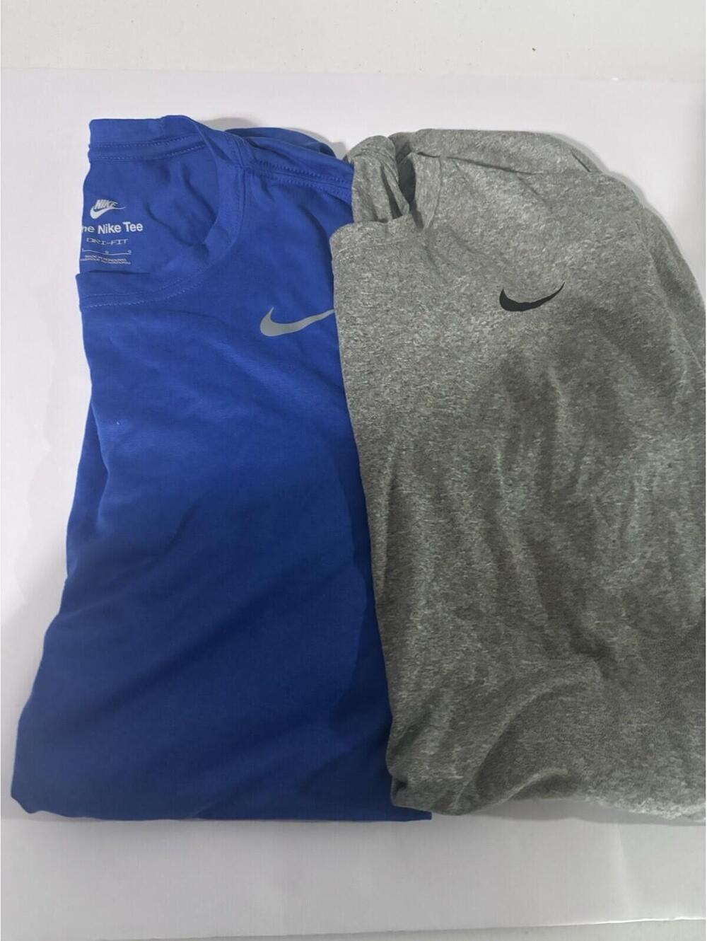 Men’s Size Large Nike Dry Fit Tees Short Sleeve Blue Grey